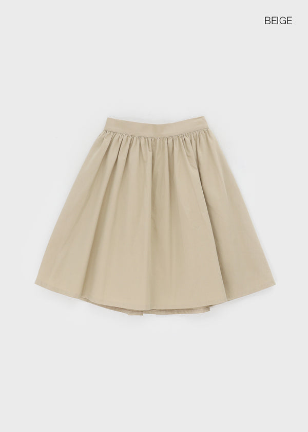 Jimben Cotton Basic Midi Skirt
