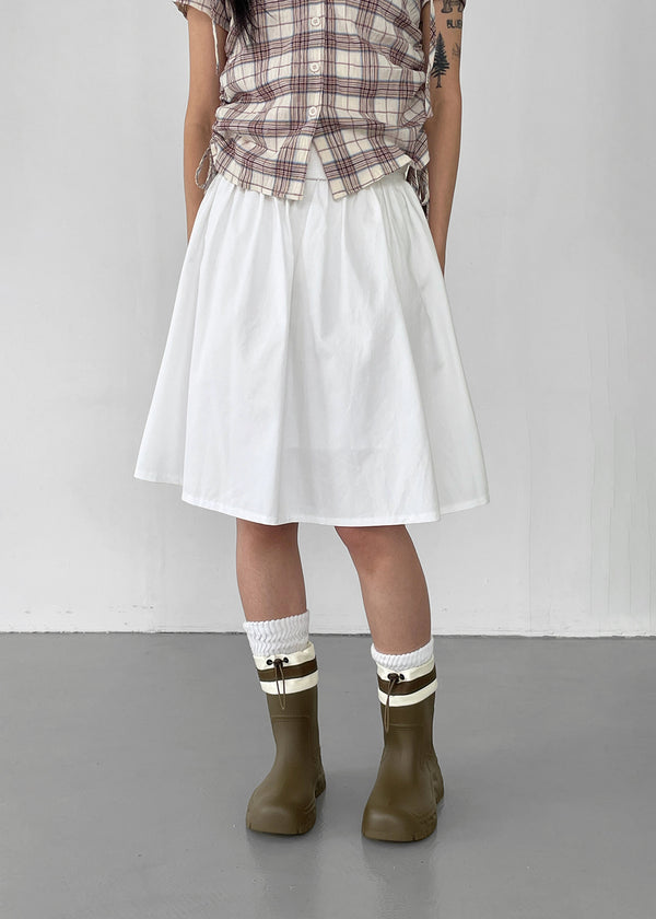Jimben Cotton Basic Midi Skirt