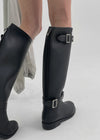 Rating Buckle Long Rain Boots
