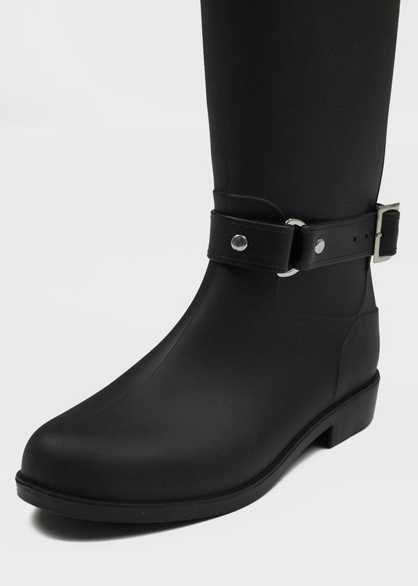 Rating Buckle Long Rain Boots