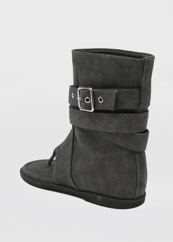 Nouton Linen Buckle Mid Boots