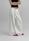 Fulton Back Pocket Balloon Wide Cotton Pants