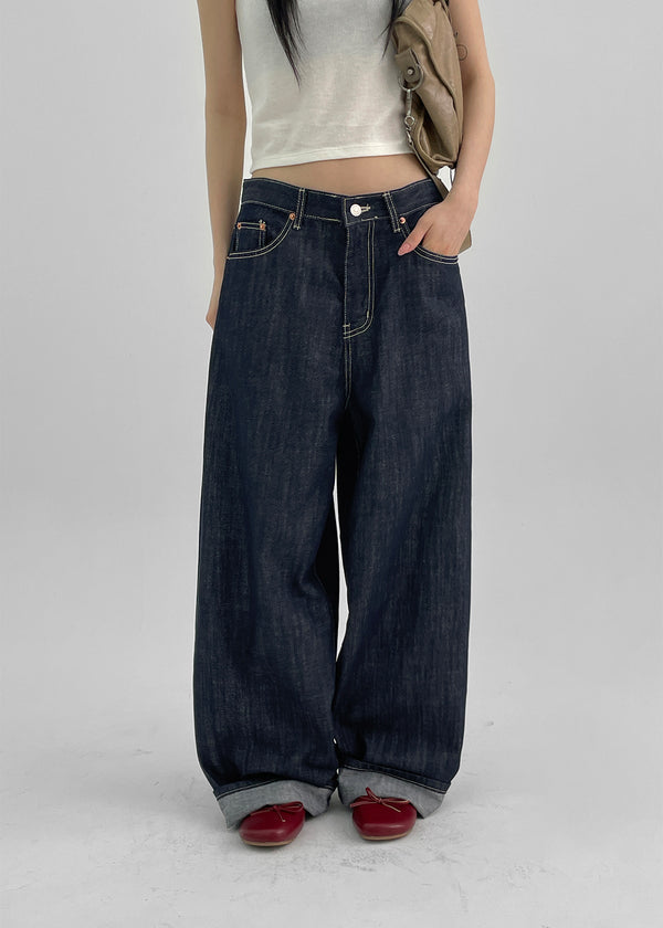 Levond Nonpade Weite Denim-Hose