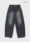 Elton Summer Washing Wide Denim Pants