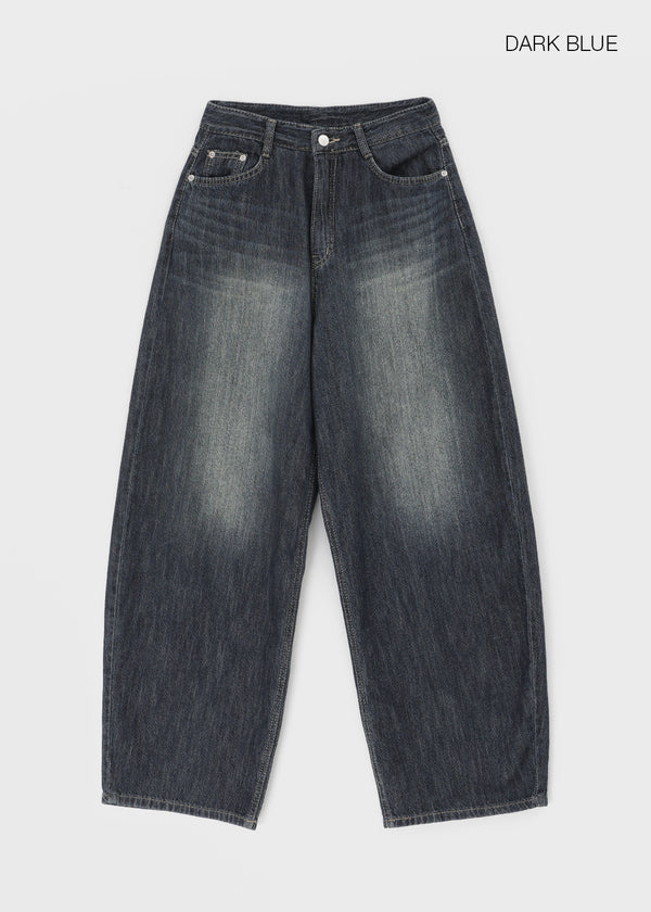 Elton Summer Washing Wide Denim Pants