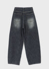 Elton Summer Washing Wide Denim Pants