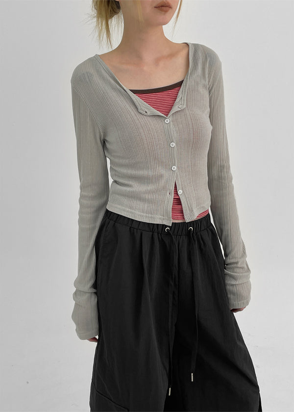 Charlotte V-Neck Crop Summer Cardigan