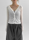 Wikubi Summer Sheer V-Neck Cardigan