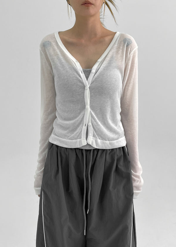 Wikubi Summer Sheer V-Neck Cardigan