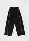 Parting Folding Line Nylon String Pants