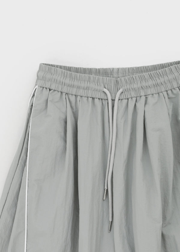 Parting Folding Line Nylon String Pants