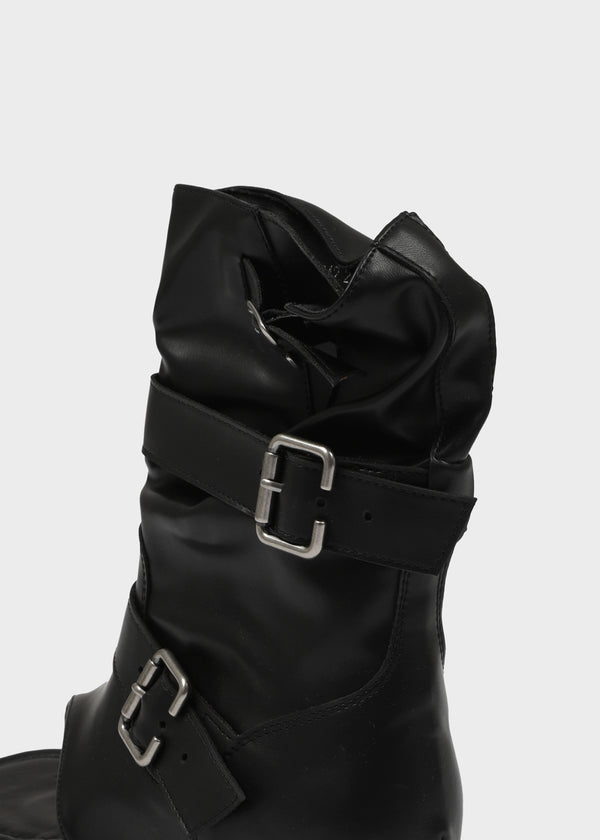 Redito Buckle Leather Slip-on Boots