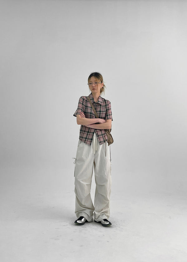 Folk String Nylon Banding Pants