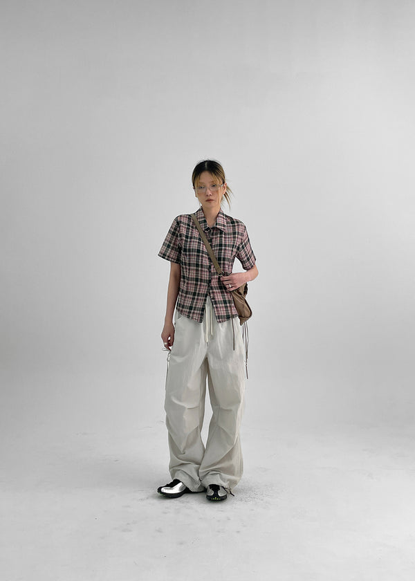 Folk String Nylon Banding Pants