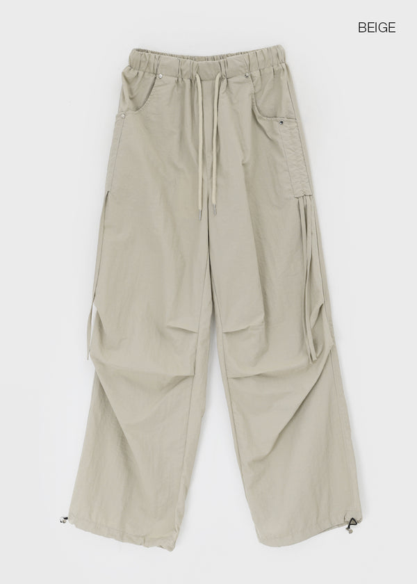 Folk String Nylon Banding Pants