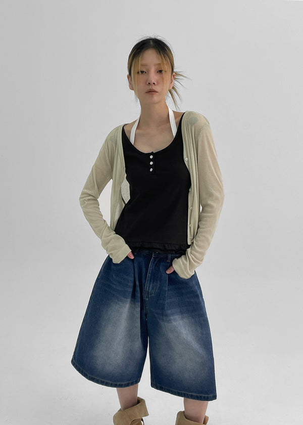 Wikubi Summer Sheer V-Neck Cardigan