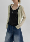 Wikubi Summer Sheer V-Neck Cardigan