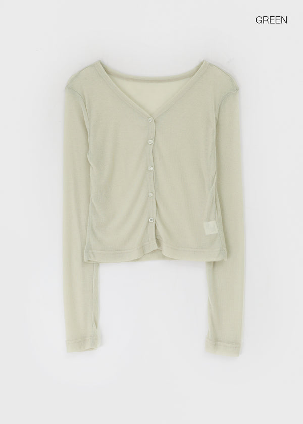 Wikubi Summer Sheer V-Neck Cardigan