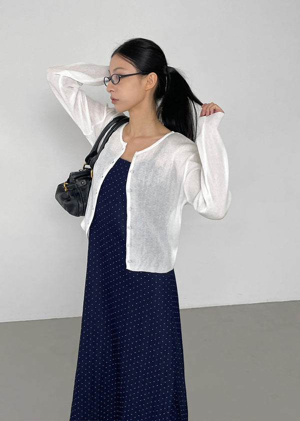 Elzip Summer Round Knit Cardigan