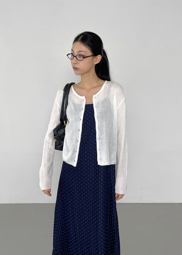 Elzip Summer Round Knit Cardigan