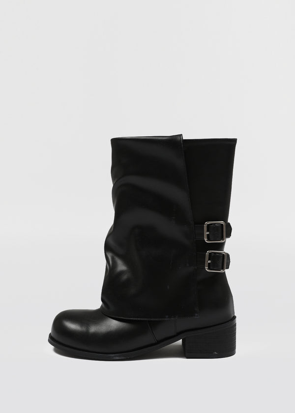 Decent Buckle Folding Mid Boots