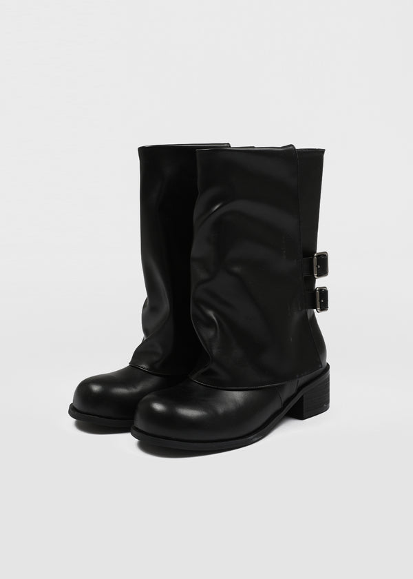 Decent Buckle Folding Mid Boots