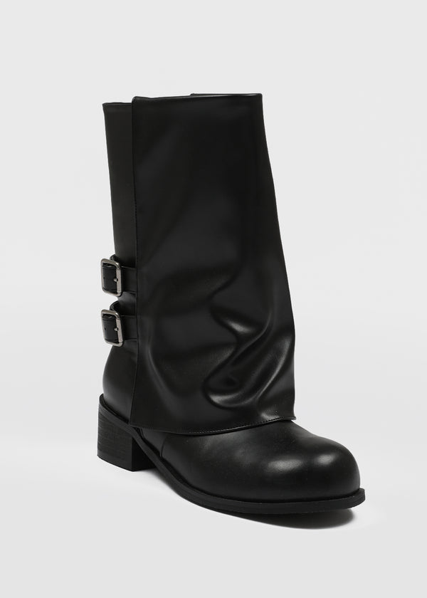 Decent Buckle Folding Mid Boots