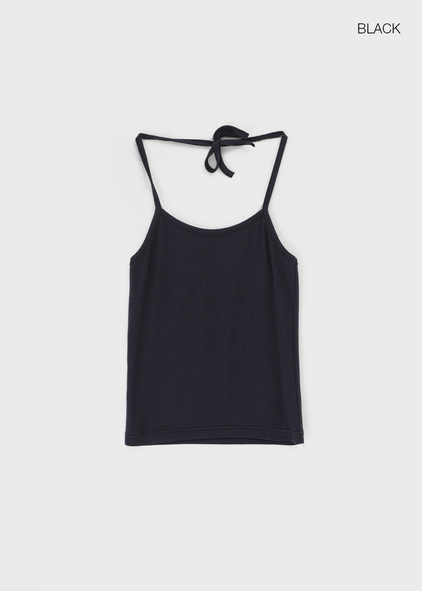 Creme Strap Halter Sleeveless Top