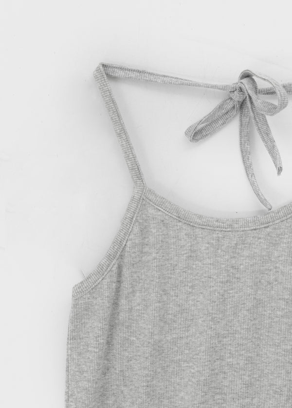 Creme Strap Halter Sleeveless Top