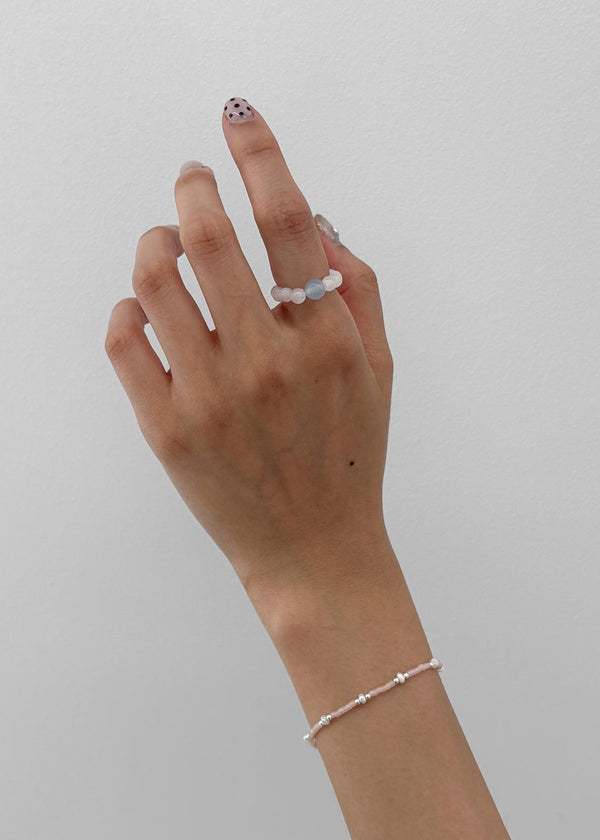 (SILVER 925) Lacoupe Freshwater Pearl Knot Bracelet