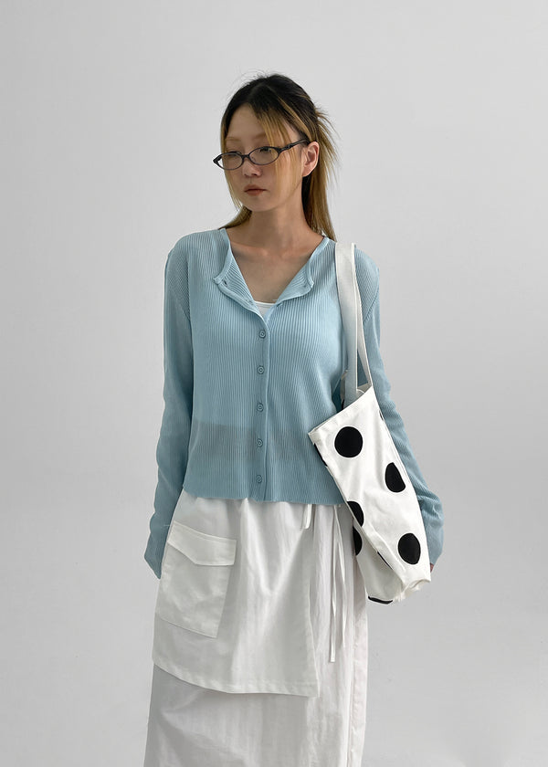 Elzip Summer Round Knit Cardigan