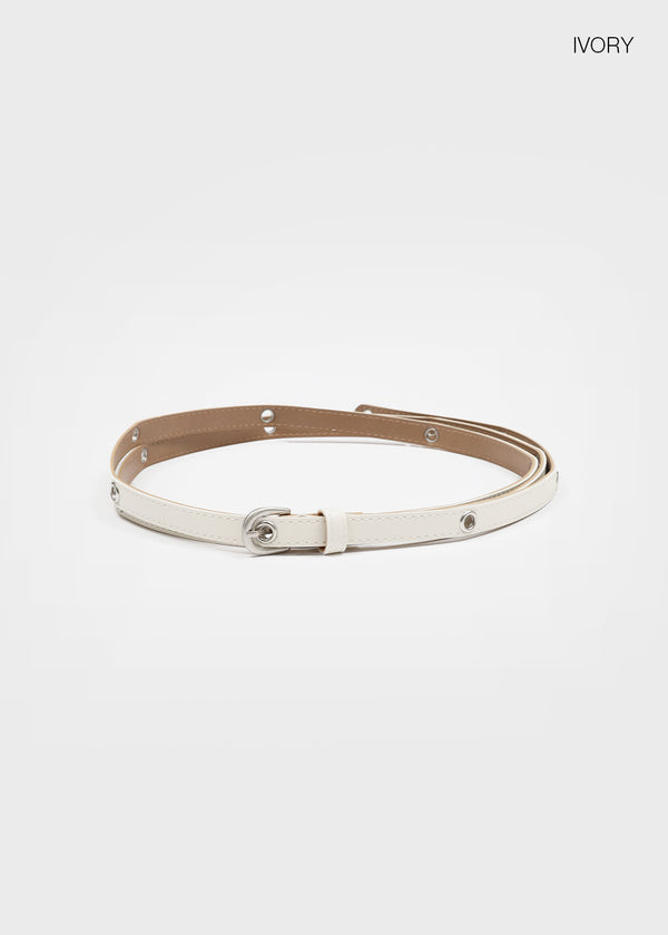 Cuping Layered Double Eyelet Belt