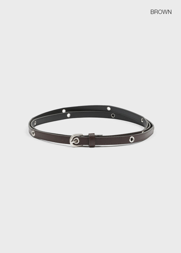 Cuping Layered Double Eyelet Belt