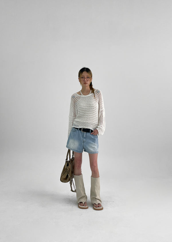 Selecty leather folding flip-flop middle boots