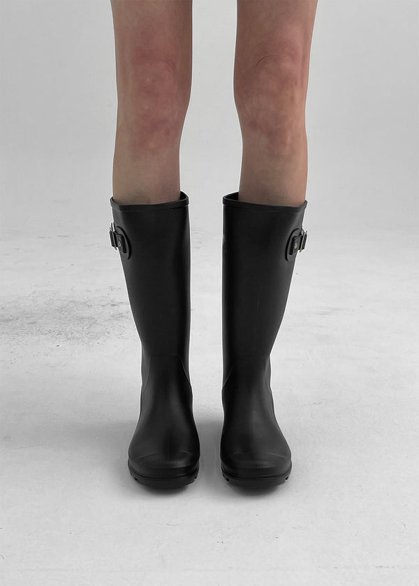 Love You Buckle Long Rain Boots