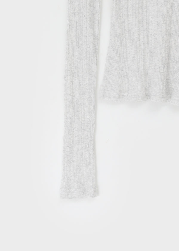 Menang Summer Tension Sheer Henley Neck Long Sleeve Tee