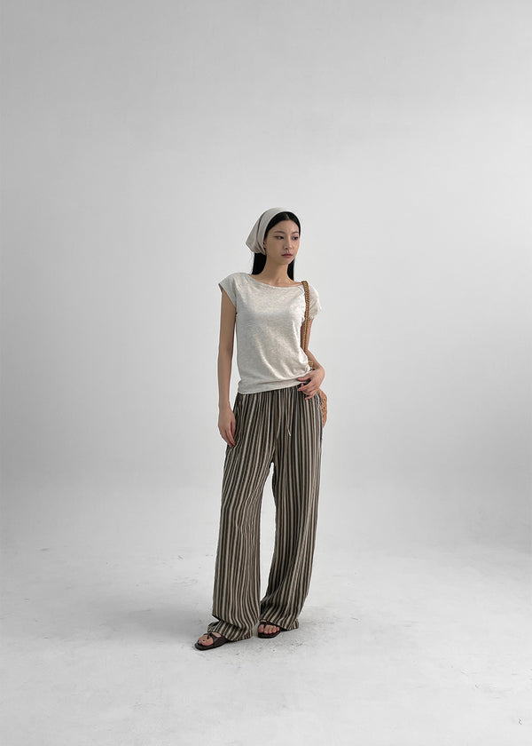 Chensha Boat Neck Raglan Short Sleeve Tee