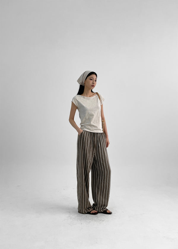 Chensha Boat Neck Raglan Short Sleeve Tee