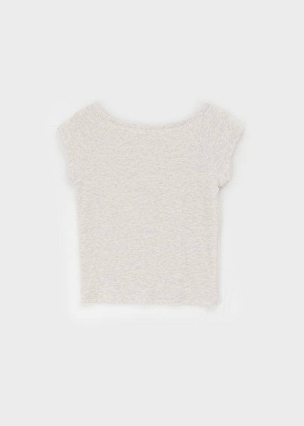 Chensha Boat Neck Raglan Short Sleeve Tee