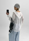 Morint Sheer Hooded Shirt