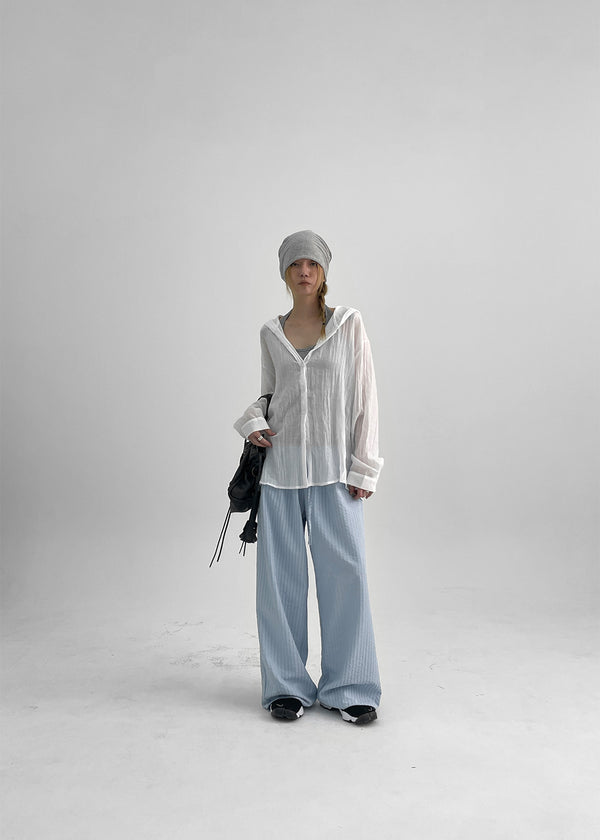 Morint Sheer Hooded Shirt