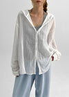 Morint Sheer Hooded Shirt