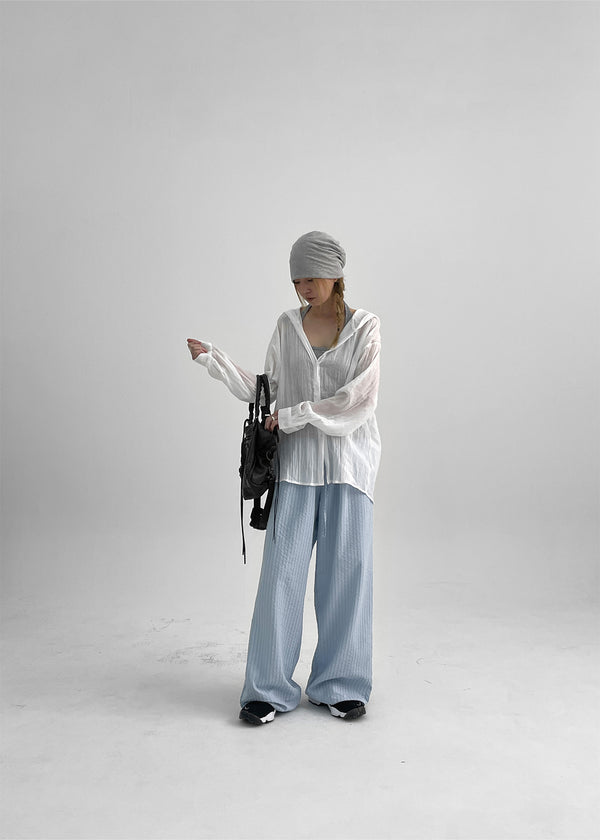 Morint Sheer Hooded Shirt