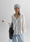 Morint Sheer Hooded Shirt