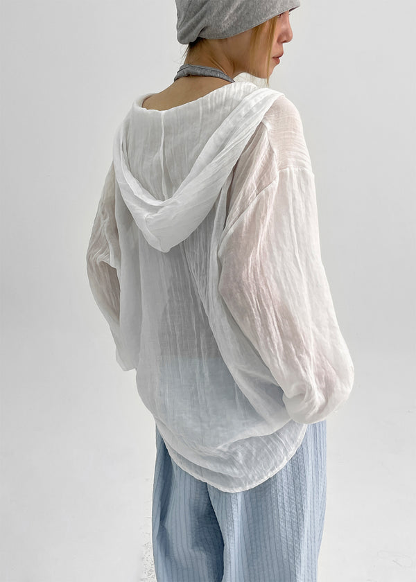 Morint Sheer Hooded Shirt