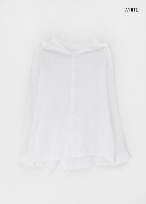 Morint Sheer Hooded Shirt