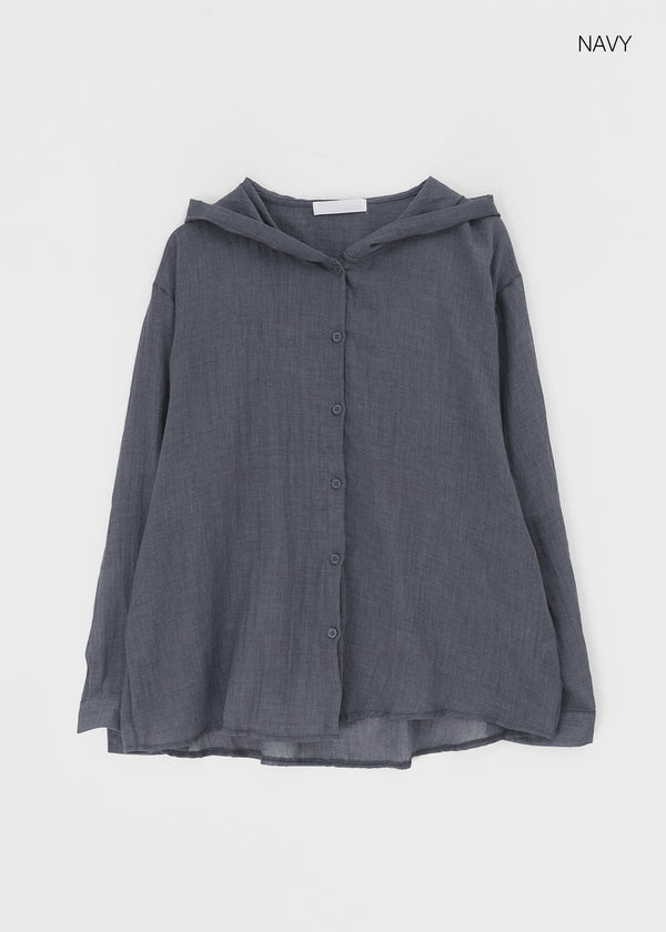 Morint Sheer Hooded Shirt