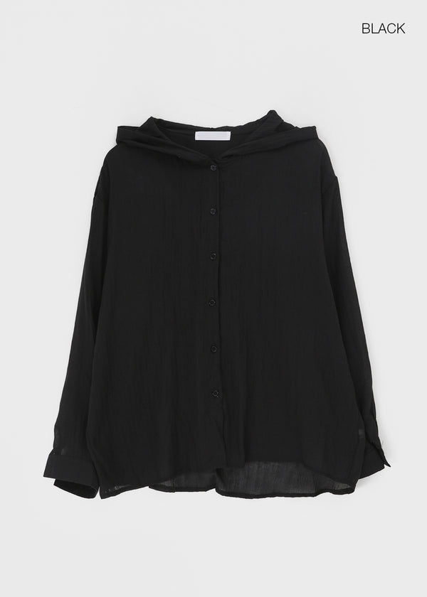 Morint Sheer Hooded Shirt