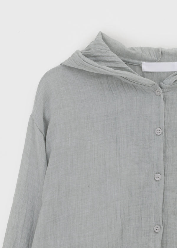 Morint Sheer Hooded Shirt