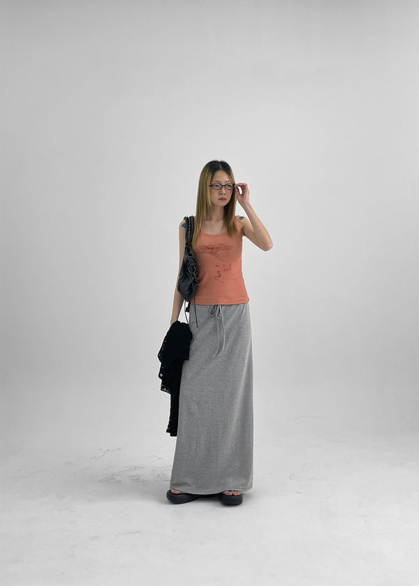 Roomtonut Printed Ribbed Sleeveless Top